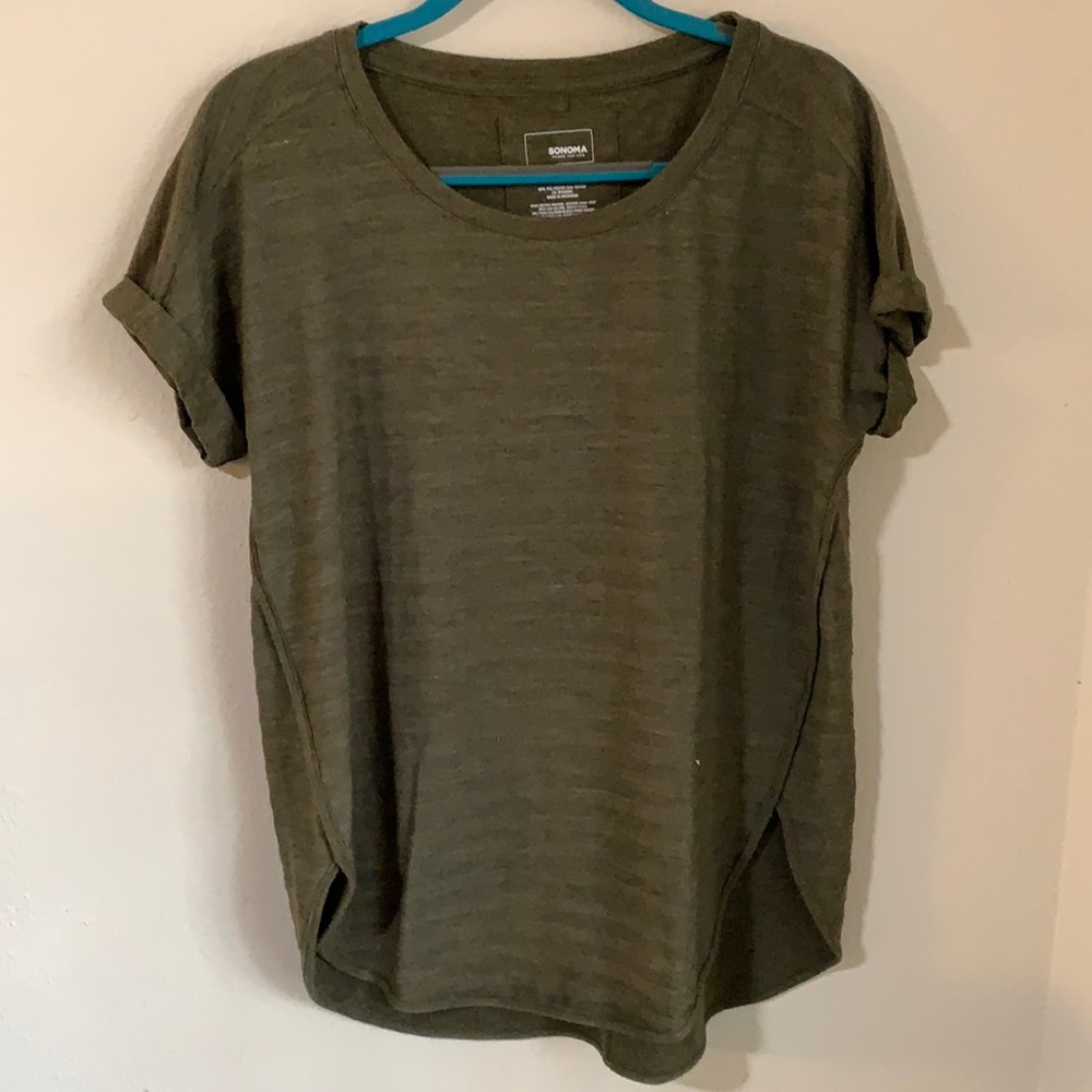 Olive green tunic top